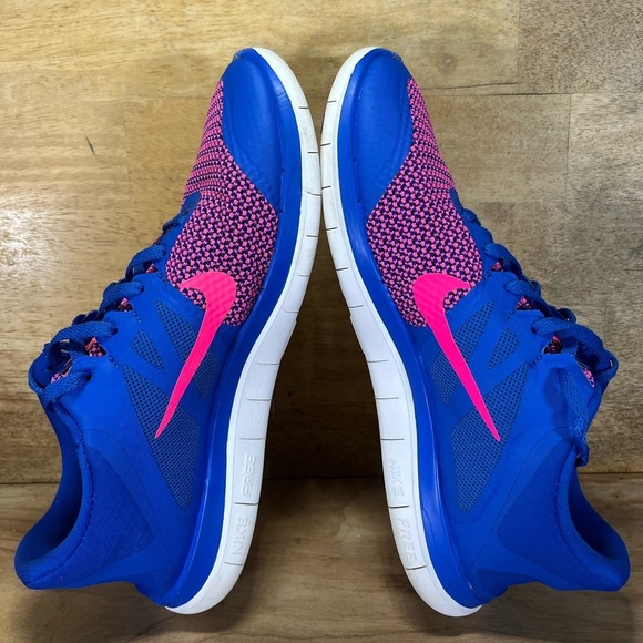 Nike Free 4.0 COLORFUL Womens Size 9 Running Shoes Sneakers Hyper Cobalt - Picture 6 of 12